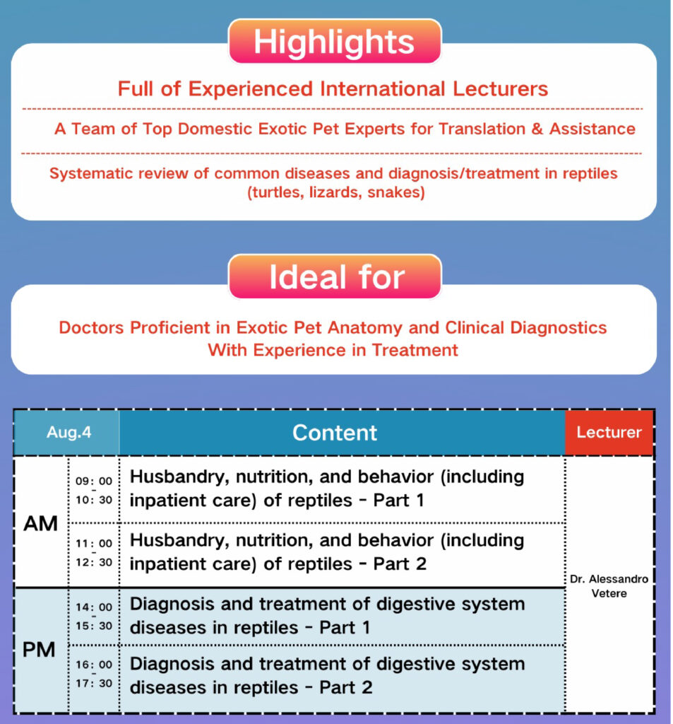 International Advanced Master Course on Exotic Pet Medicine for ...